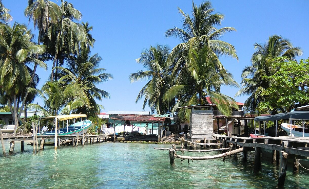 south america, panama, sea, palm trees, jetty, panama, nature, panama, panama, panama, panama